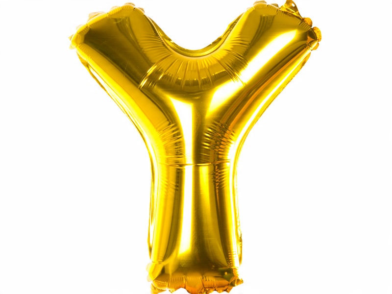 

Balony Foliowe Literki 40CM Balon Literka Złota Y