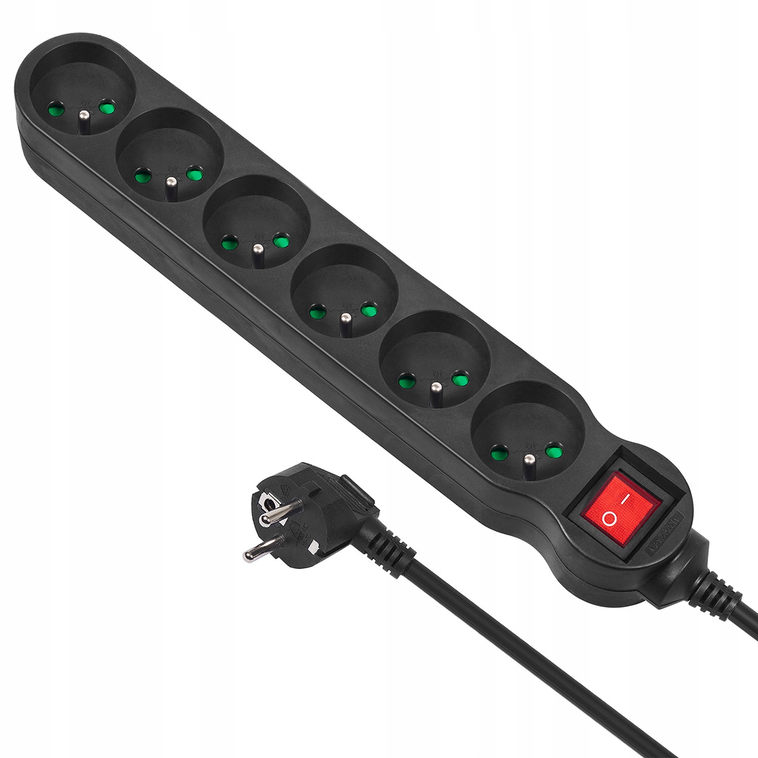 

Przedłużacz Listwa Maclean 6 Gniazd Kabel 3M