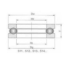 Łożysko kulkowe wzdłużne oporowe 51204 20x40x14 Kod producenta 51204