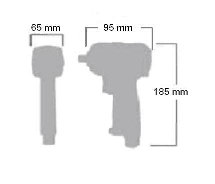 A-SD850 KLUCZ UDAROWY 1/2” 850Nm MINI KLUCZ UDAROWY MEGA MOC ASTA Zużycie powietrza 113 l/min