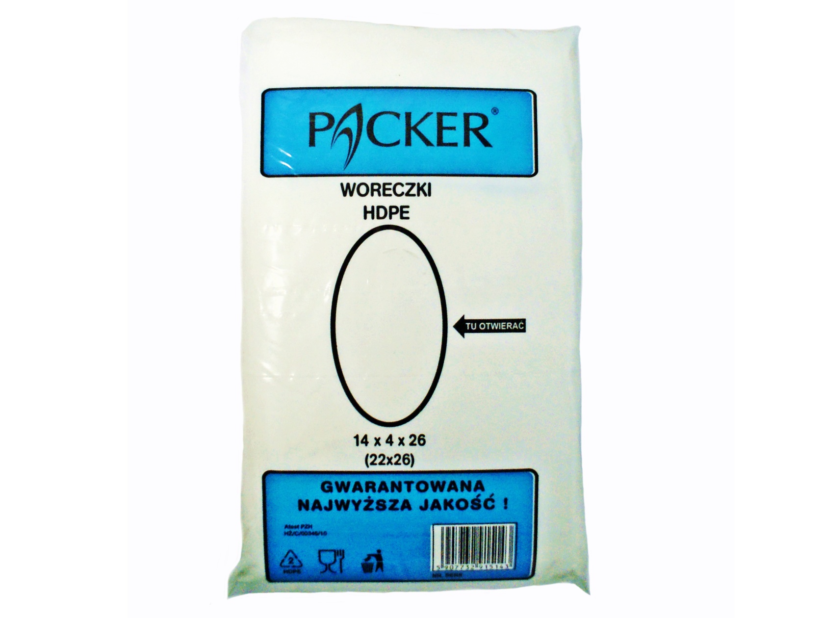 

Woreczki Foliwe Hdpe 14X26 (22X26) Spożywcze - Fv