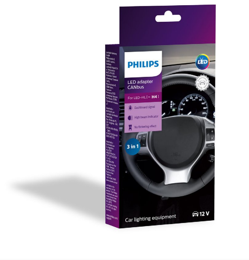 

Philips CANbus Led Adaptor H4 3 w 1