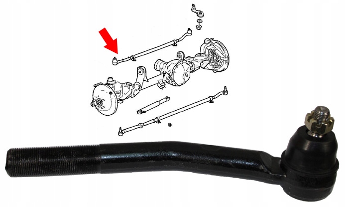 Koncowka drazka Jeep Grand Cherokee WJ 99 04