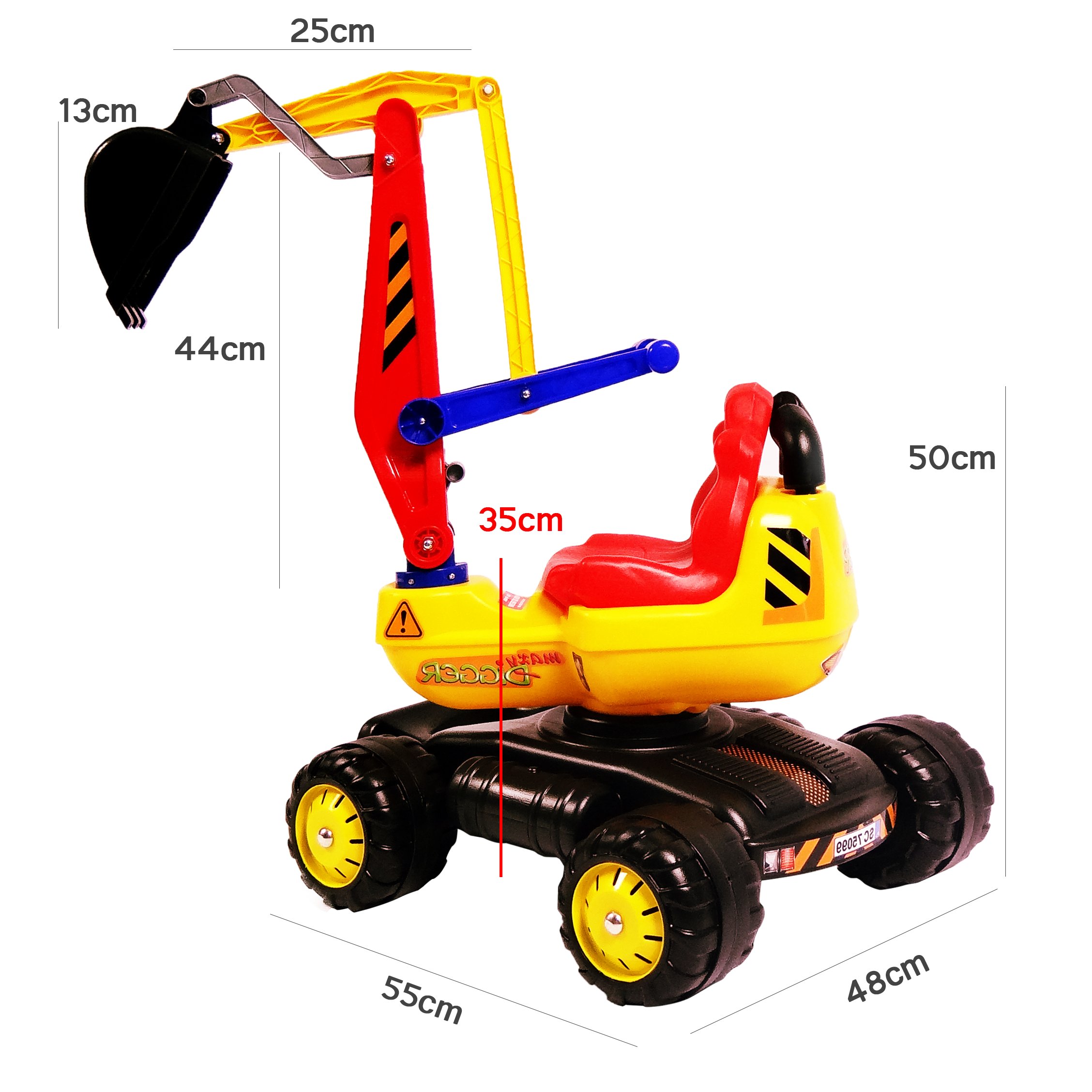Koparka Jeździk ZABAWKA MEGA GIGANT DLA DZIECI Kod producenta 5903598000092