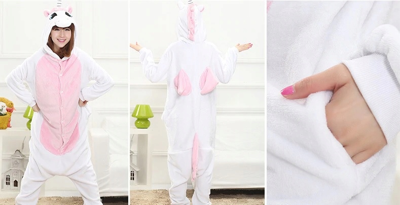 PIŻAMA JEDNOROŻEC KIGURUMI COSPLAY ONESIE DRES R M Marka inna