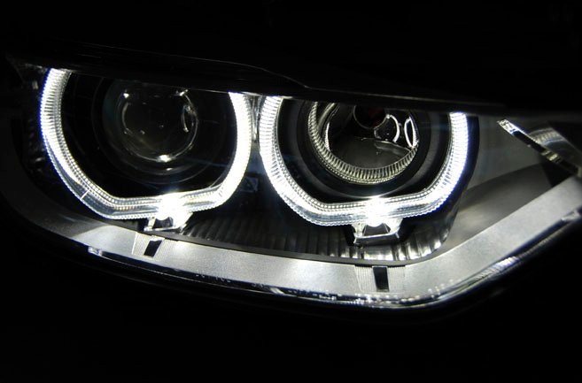 Lampy przód BMW F30 F31 LED DRL diodowe dzienne 7225114553