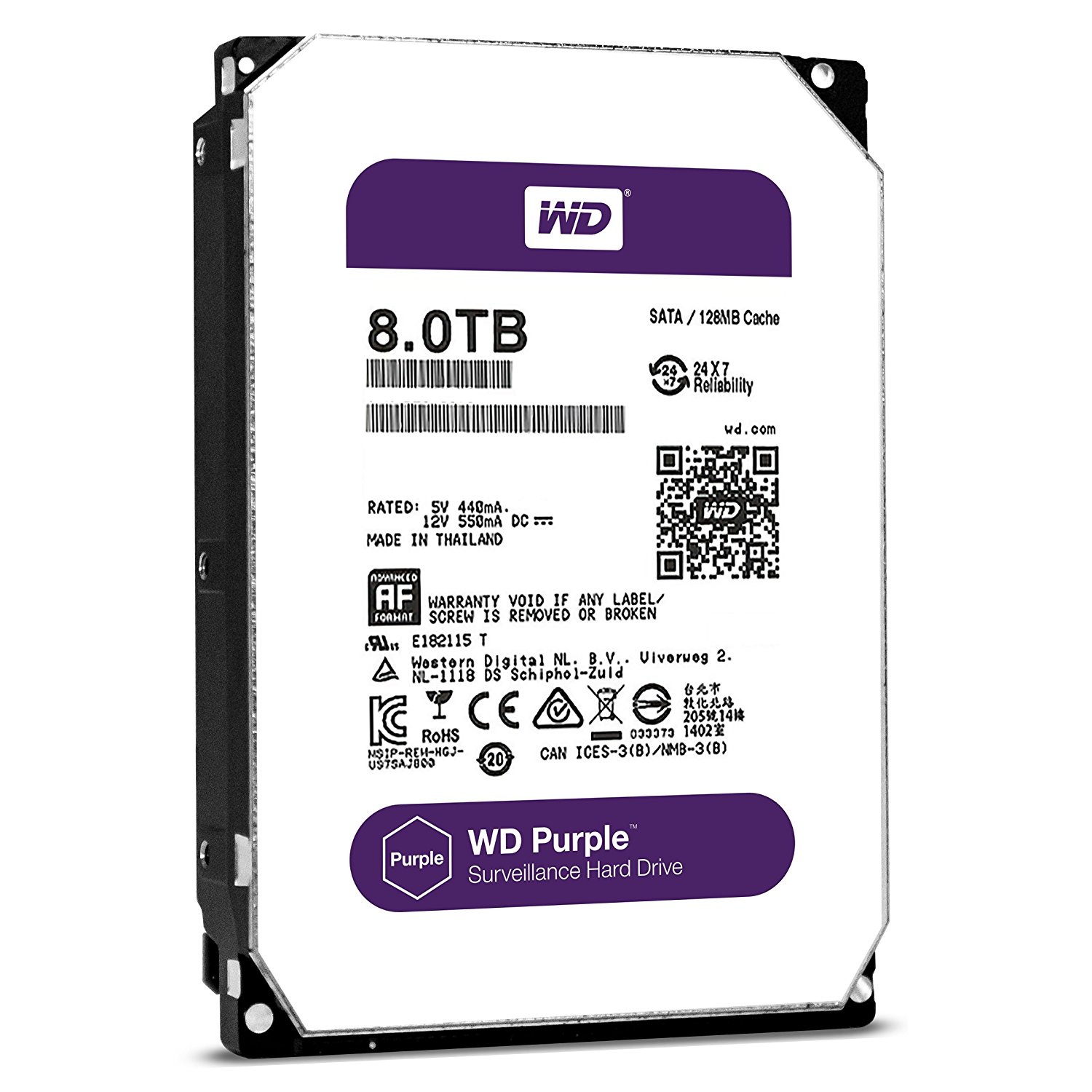 

Dysk Twardy Wd Purple 8TB WD80PURZ 128 Mb Cctv Fv