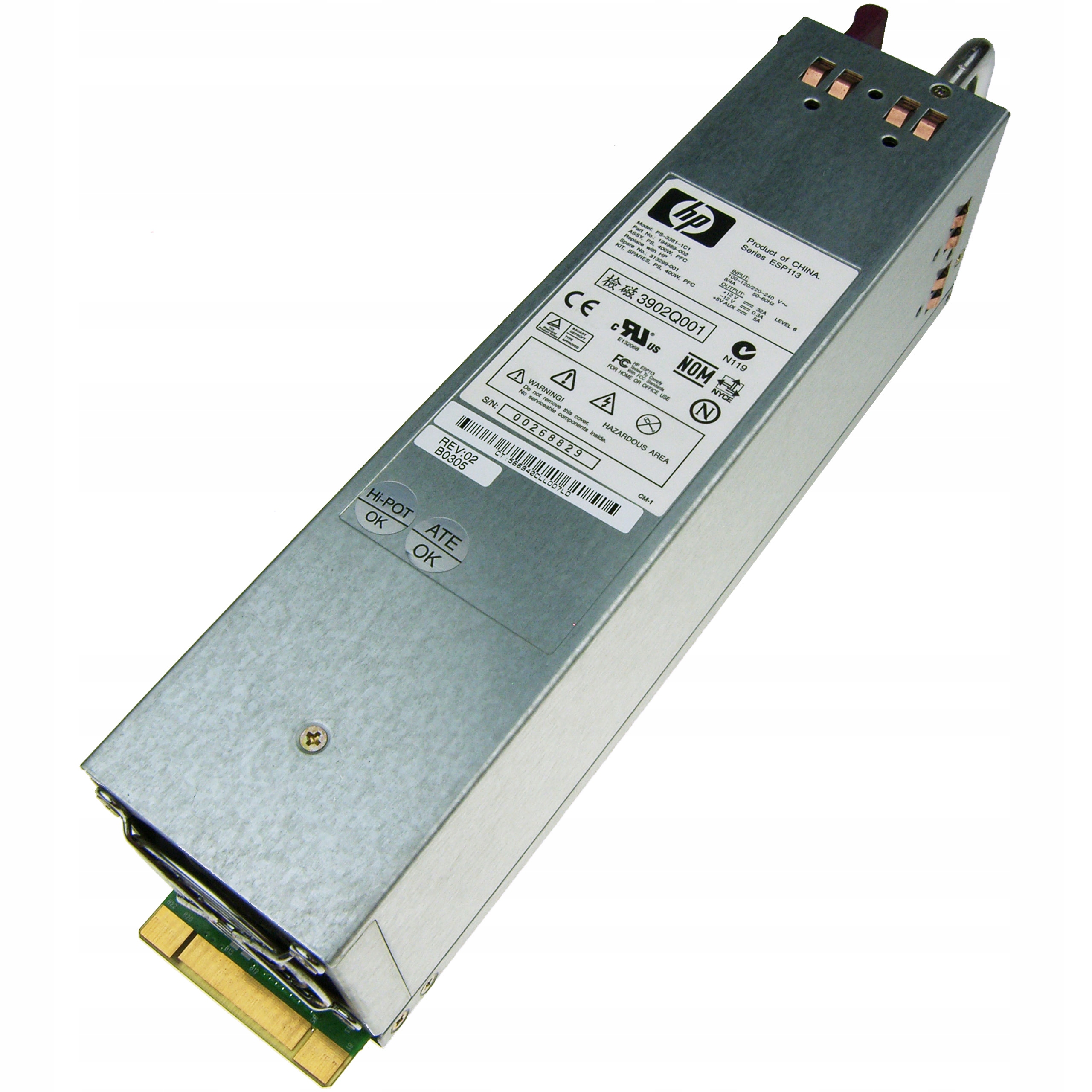 HP Netzteil PS-3381-1C1 400W Proliant DL380 G2/G3 194989-002