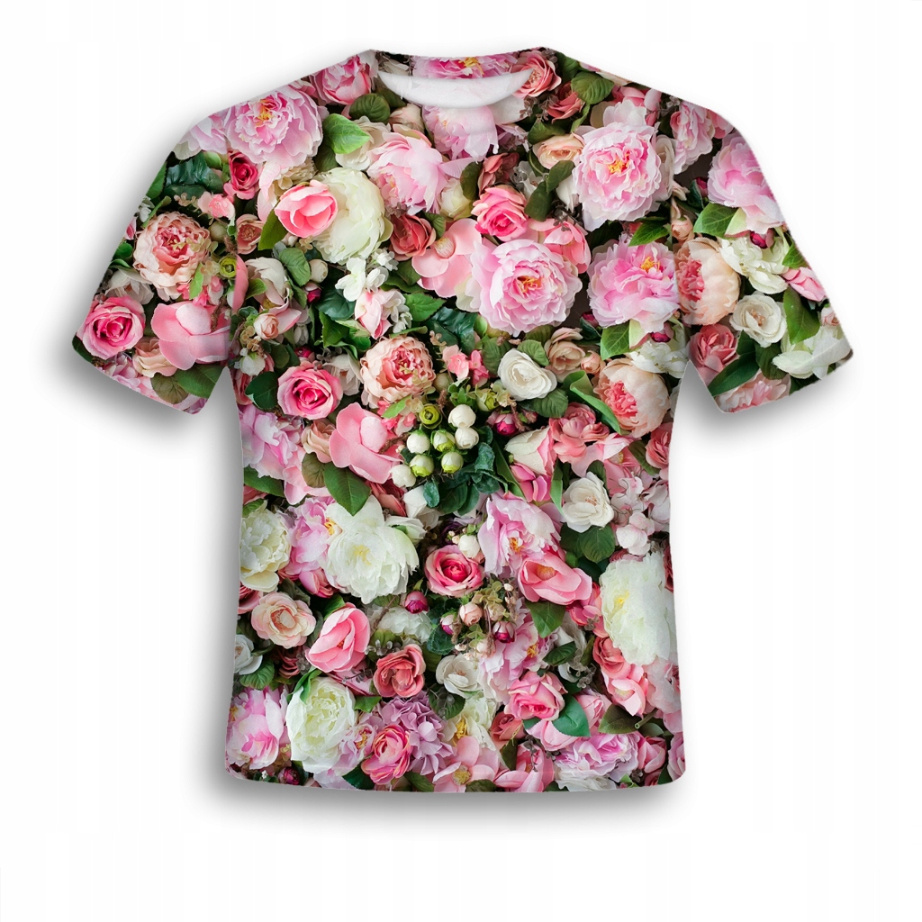 

Koszulka 3D T-shirt Kwiatowa Koszulka XL Modna Pl