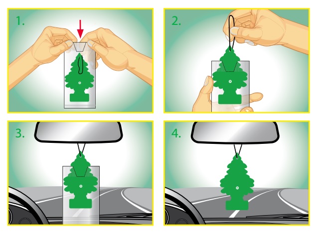 WUNDER BAUM zapach CHOINKA LAWENDA drzewko x10 zawieszka do samochodu Rodzaj zawieszki