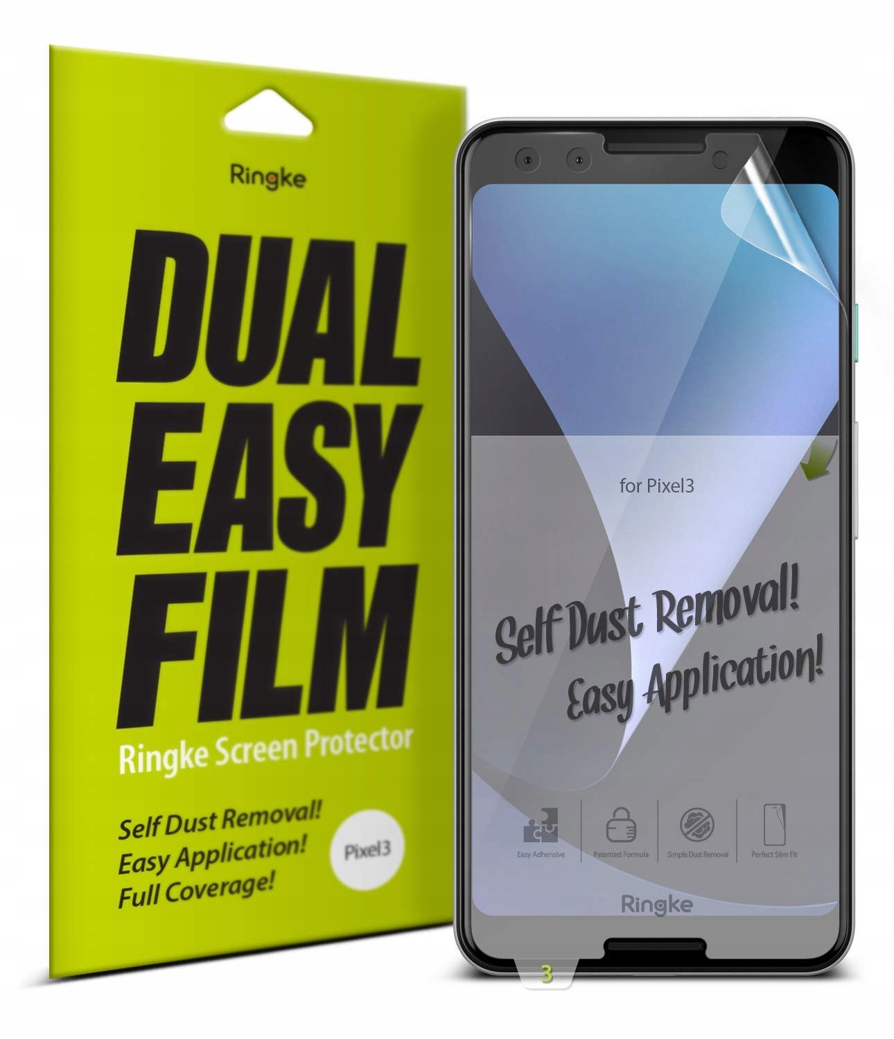 

2X Folia Do Etui Ringke Dual Easy Do Pixel 3