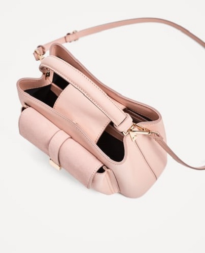 ZARA CITY torebka nowa pudrowa różowa 8350/204 NEW Płeć kobieta