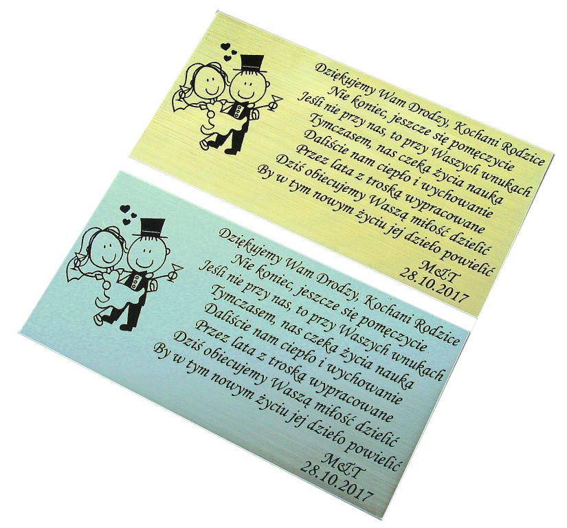 Tabliczka 12x6 z dedykacją chrzest GRAWER Marka inny