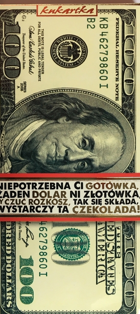 

Czekolada 100 Dolarów $ śmieszny 18 30 40