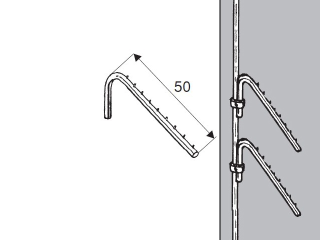 RAMIĘ NA RURĘ ZAWIESZKA HAK FAJKA DO RURY Fi25 TRIS RURA TR537-A Marka Bes-pol