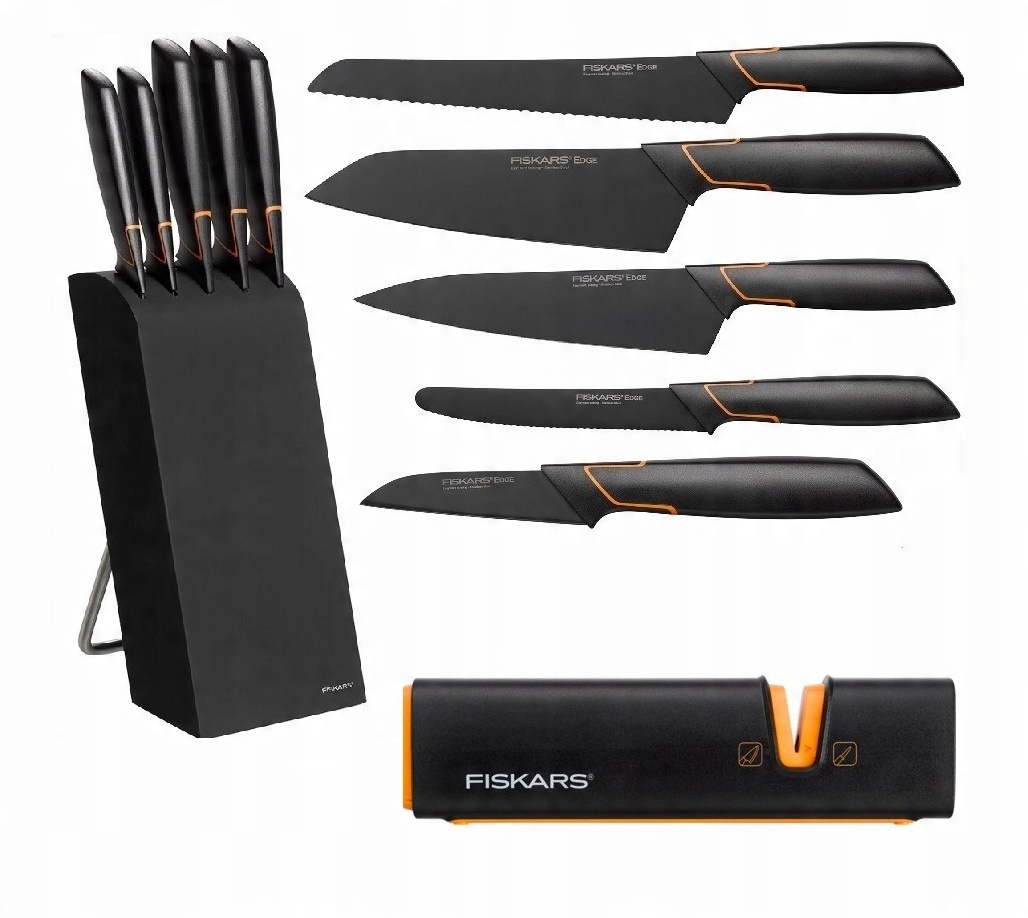 

Fiskars Zestaw 5 Noży Edge W Bloku 1003099 + ostrz