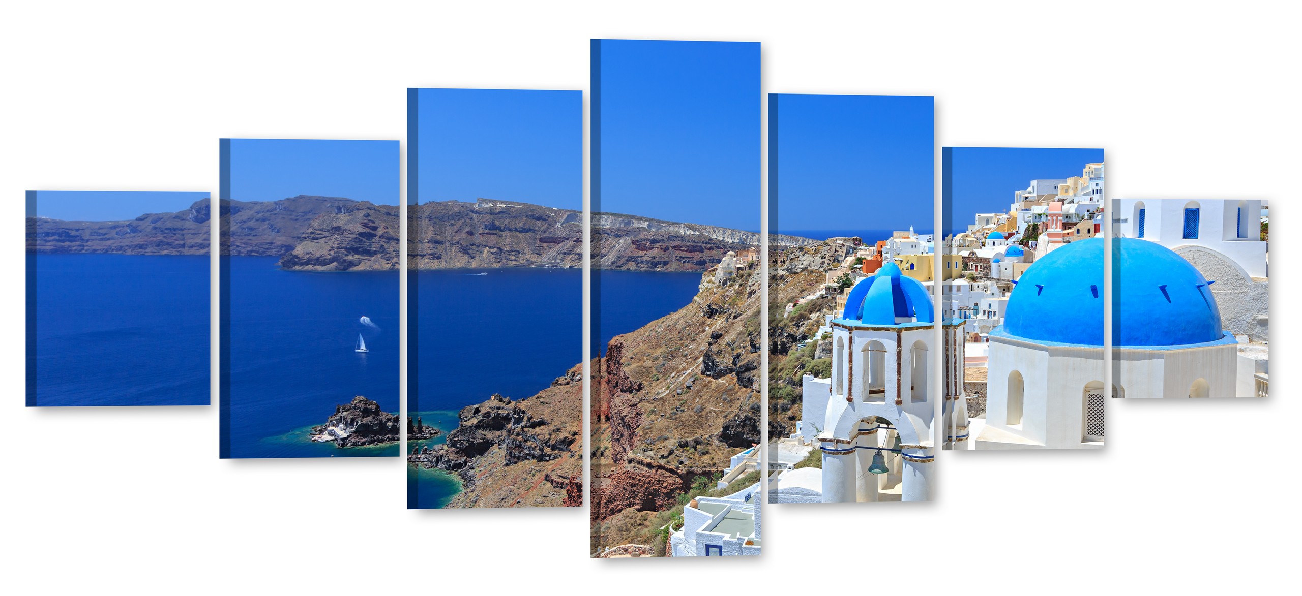 

# SANTORINI__Obrazy na płótnie 175x80 Obraz