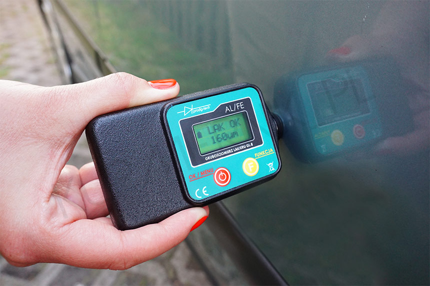 MIERNIK GRUBOŚCI LAKIERU TESTER CZUJNIK GL-8 Zakres pomiarowy 0-2000 μm