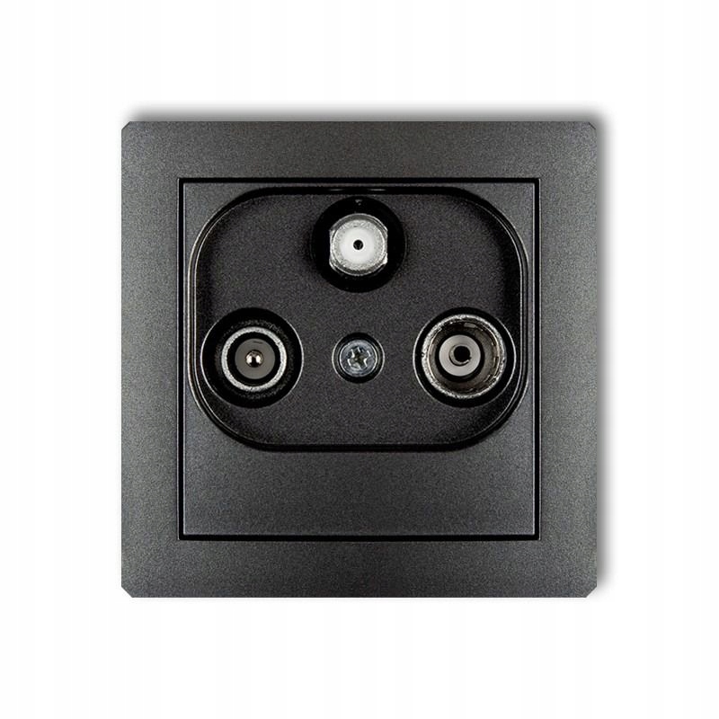 Průchozí grafitová zásuvka 11DGSP Deco Karlik