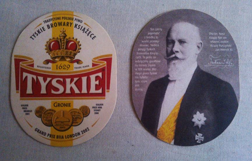 Подставка с пивом - TYSKIE
