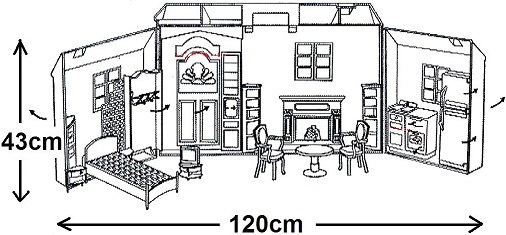 WIELKI DOMEK DLA LALEK ŚWIATŁO DŹWIĘK 182p Marka inna