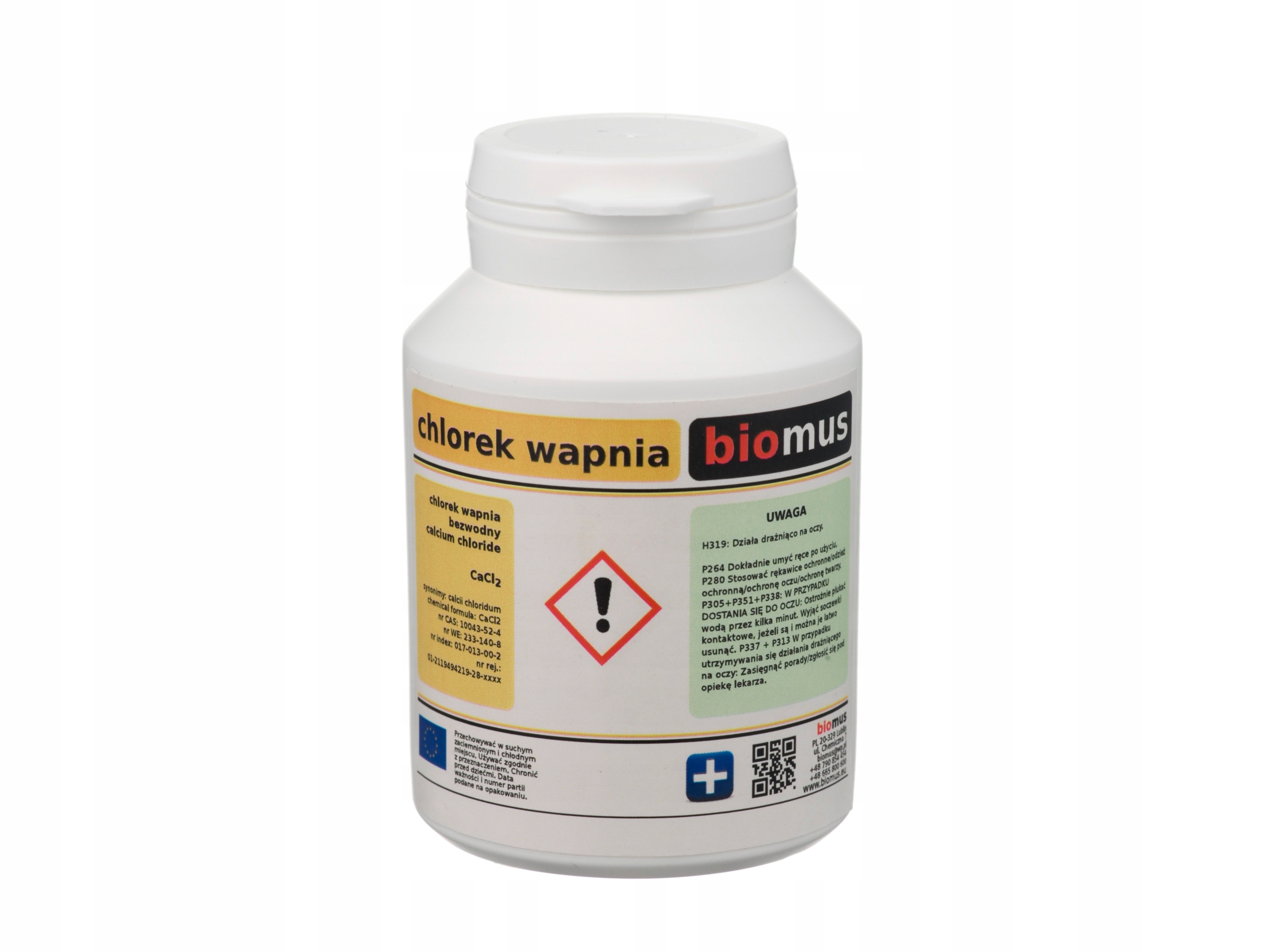 

Chlorek Wapnia bezwodny czysty Biomus 100g