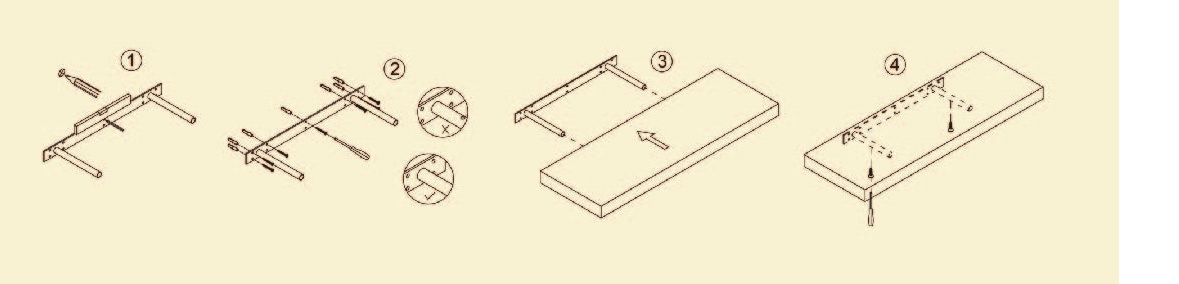 PÓŁKA WISZĄCA PROSTA REGAŁ DEKORACJA SZER. 60 CM Marka PP