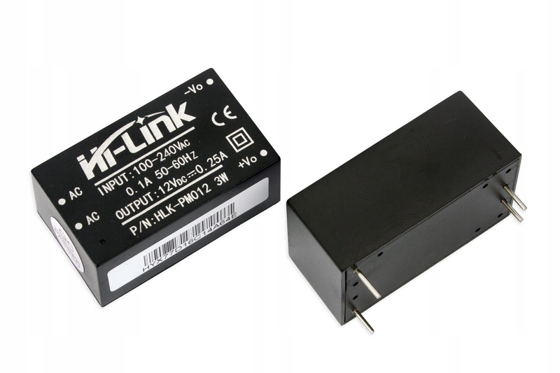 

Zasilacz 240V Vout 12V 3W 250mA HLK-PM012 Ac/dc