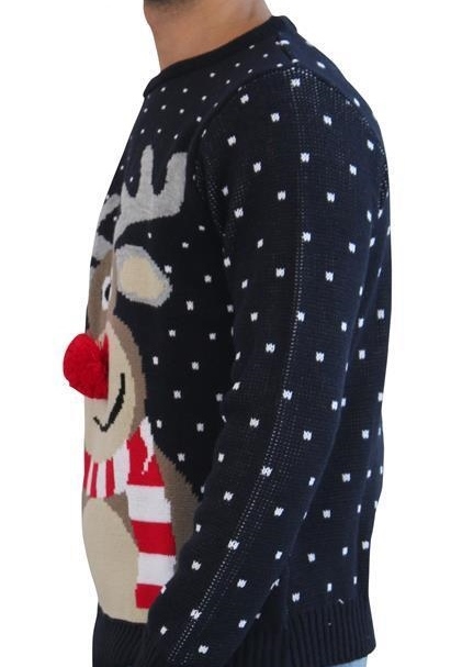 ŚWIĄTECZNE SWETERY Z RENIFEREM NOS 3D XXL Kolor wielokolorowy