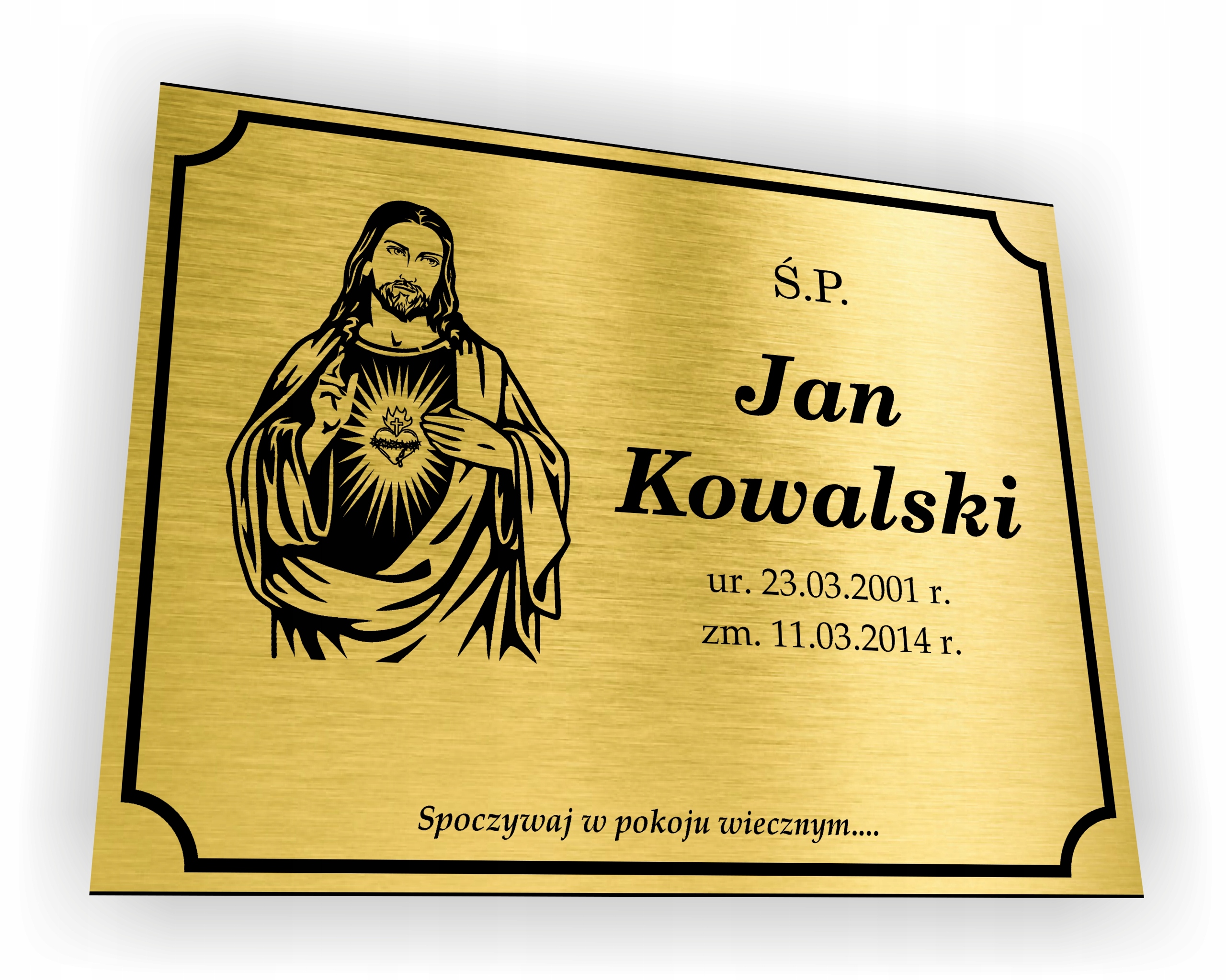 

Tabliczka Nagrobna Nagrobkowa Z Laminatu na grób