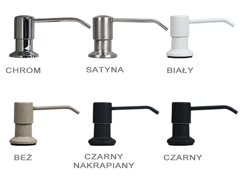 Dozownik płynu do zlewozmywaka umywalki KOLORY Kod producenta Dozownik kolor okrągły