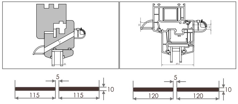 Nawiewnik VENTEC VT 601 CIEMNY BRĄZ/BIAŁY Kod producenta VENTEC VT 601 CIEMNY BRĄZ/BIAŁY