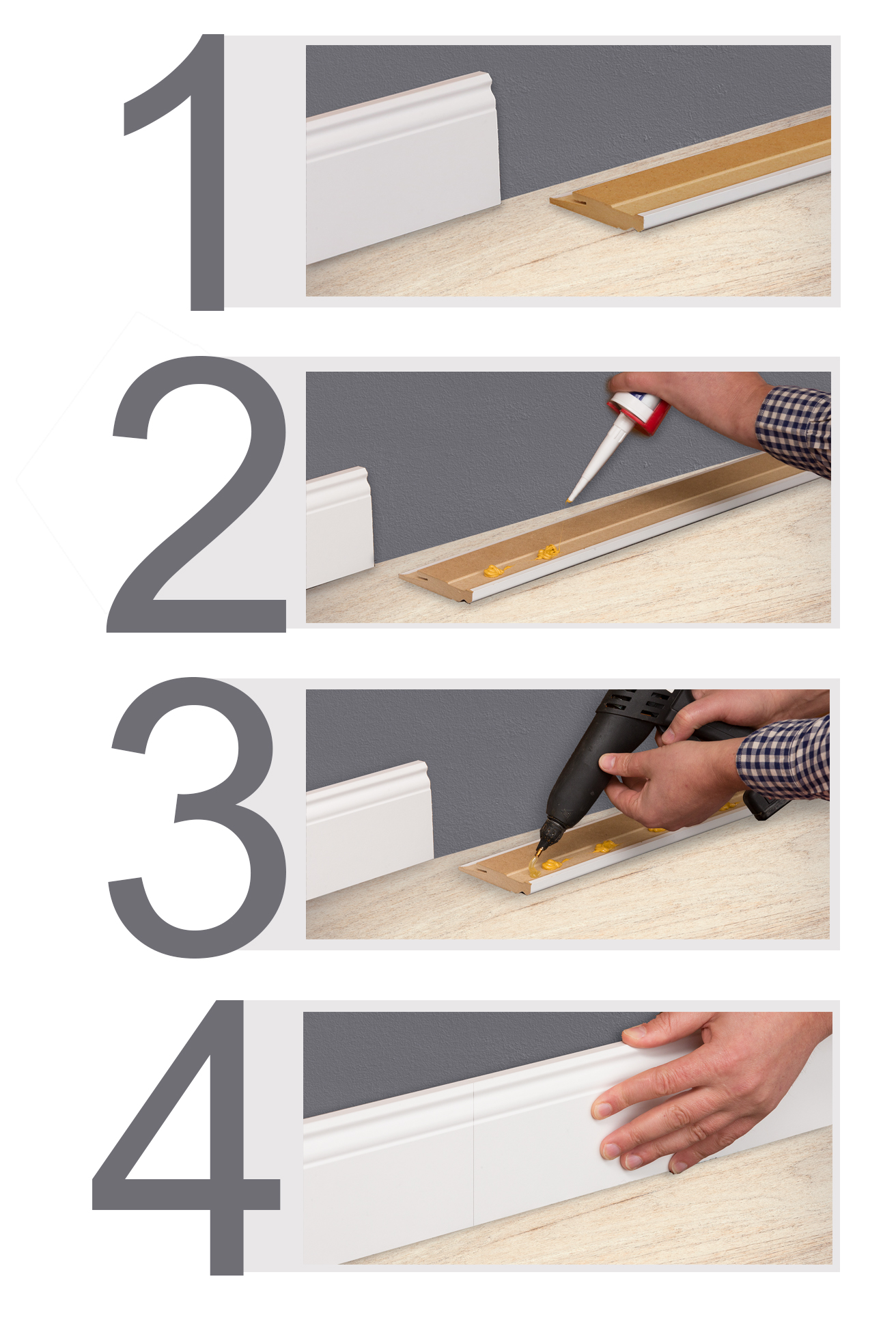 8 LISTWA PRZYPODŁOGOWA MDF CZARNA WYSOKI POŁYSK Długość 100 cm