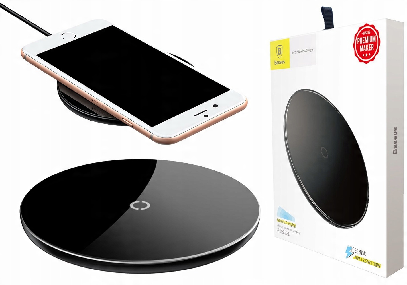 

Baseus Ładowarka Indukcyjna do Galaxy S9 iPhone X
