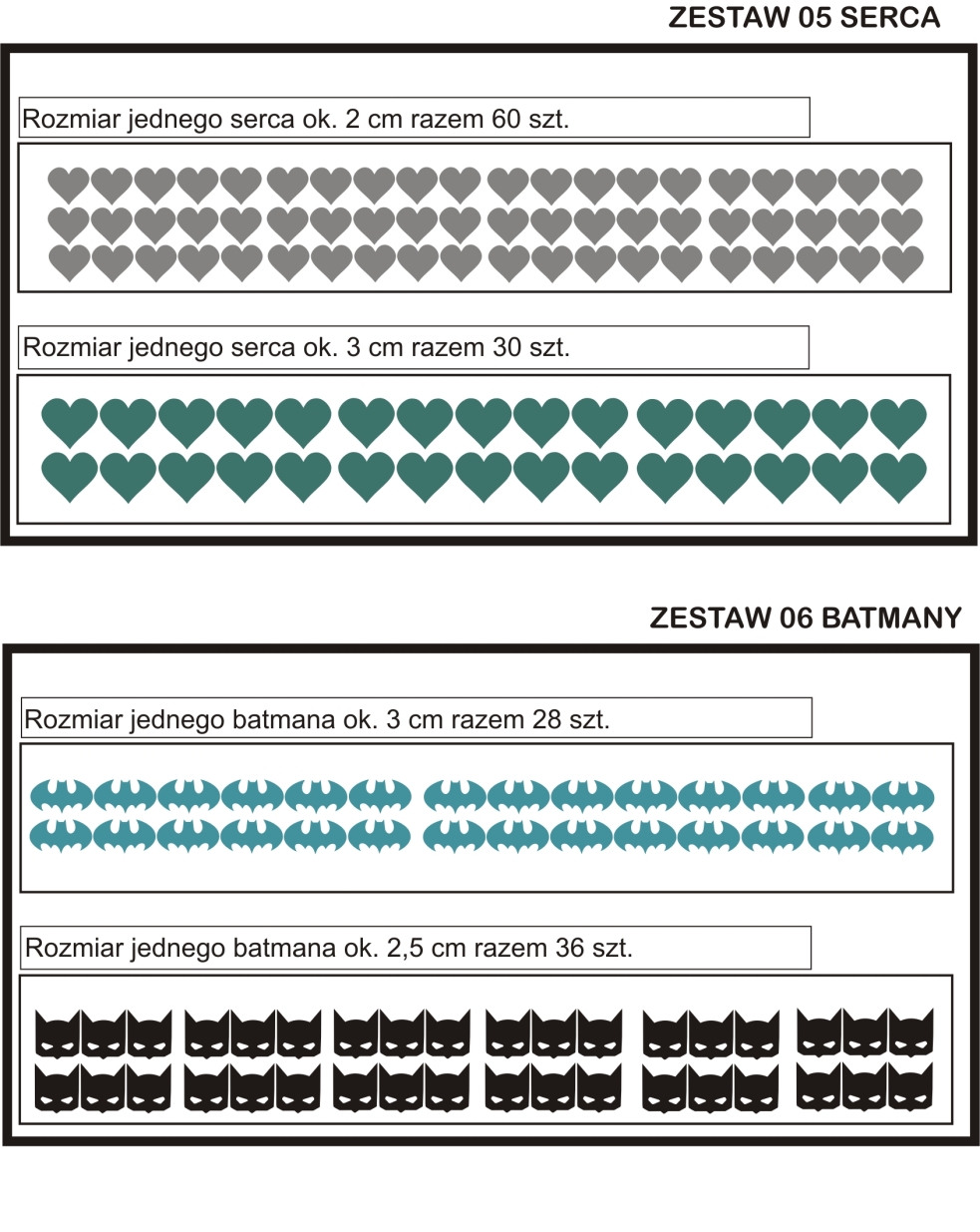 NAKLEJKI NA ROWER KWIATKI GWIAZDKI GROSZKI zestaw Wzór dominujący mix wzorów