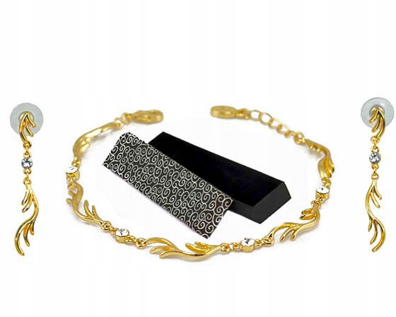 

Komplet Biżuterii Złoty Srebrny Kamienie Swarovski