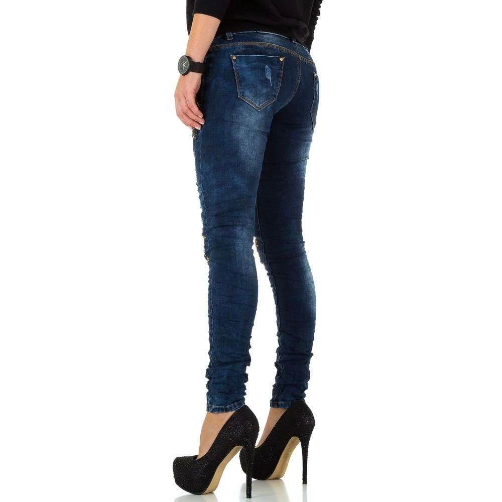 JEANS GRANAT DENIM OR,JETY,DZIURY-Rozm.36(S) Rozmiar S