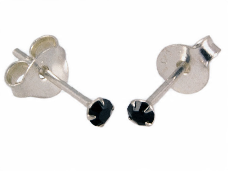 

Kolczyki cyrkonia zakuw. 2,5 mm sztyfty srebro 925