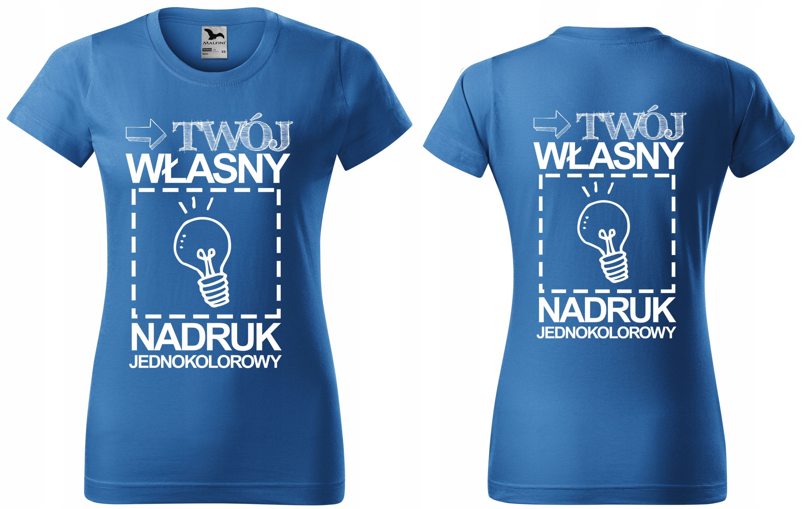 

Koszulka z Własnym Nadrukiem dwustronny r L