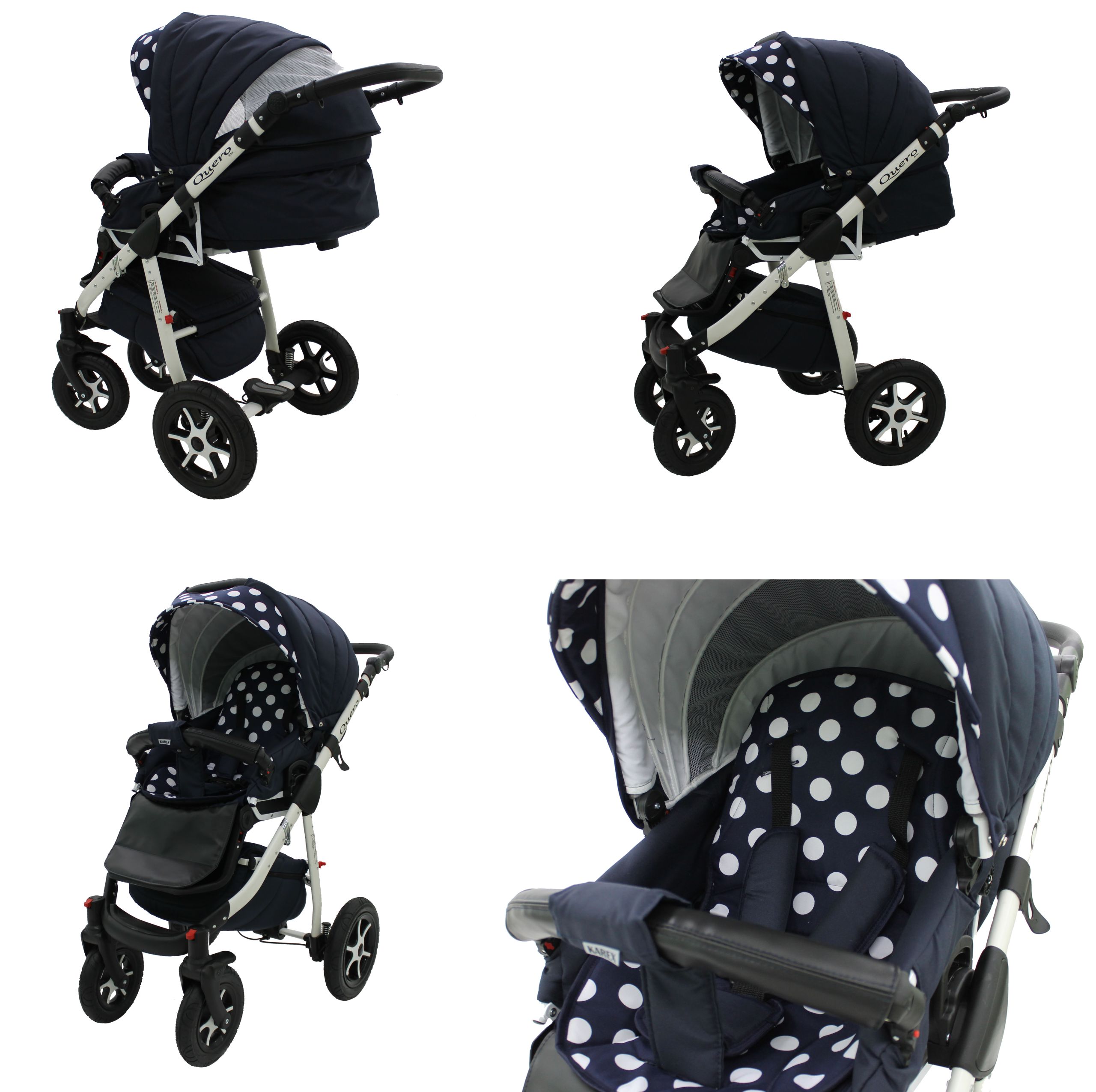 NOWOŚĆ QUERO alu WÓZEK DZIECIĘCY 3W1 KAREX PARASOL Model 3w1