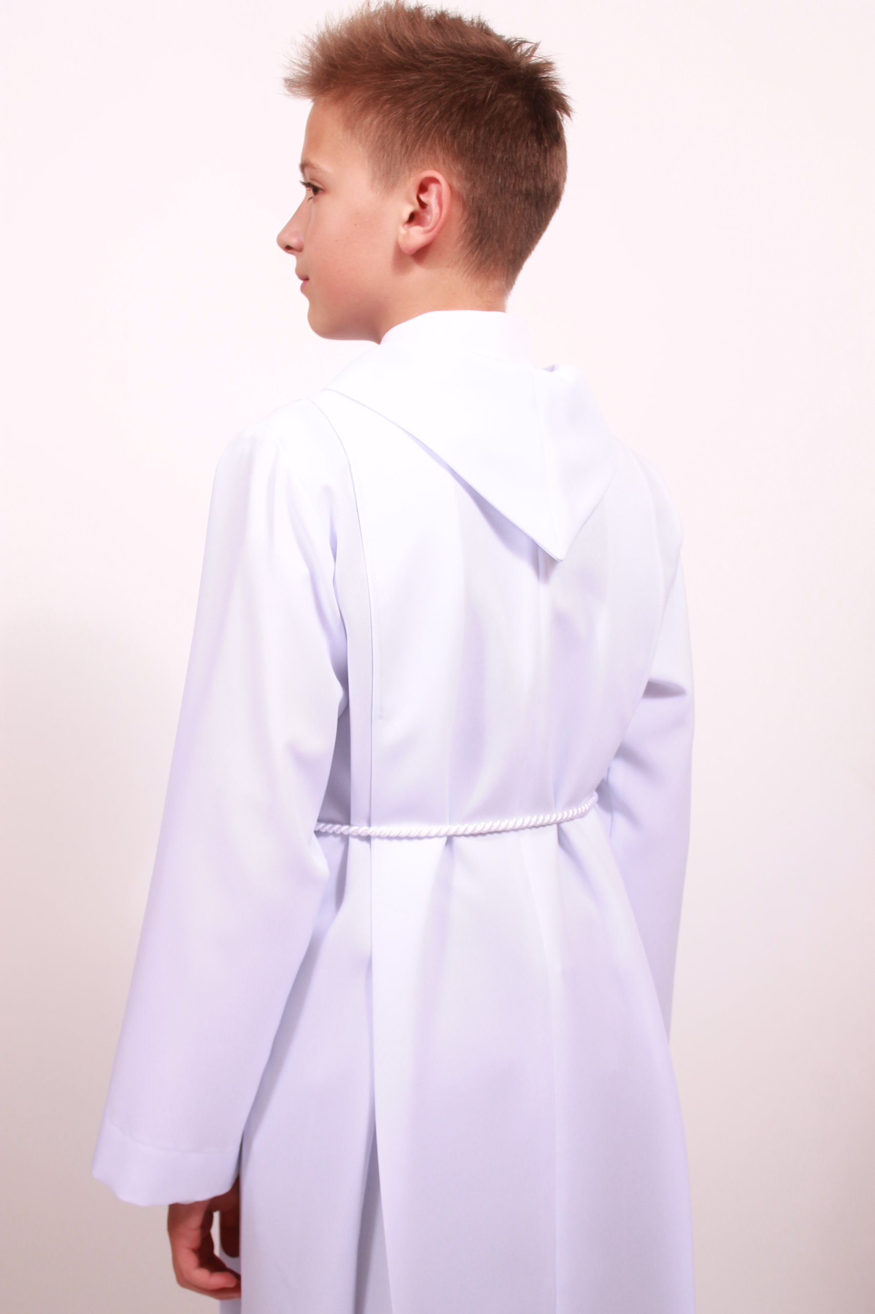 Alba komunijna długa chłopięca r.140 S Materiał dominujący poliester