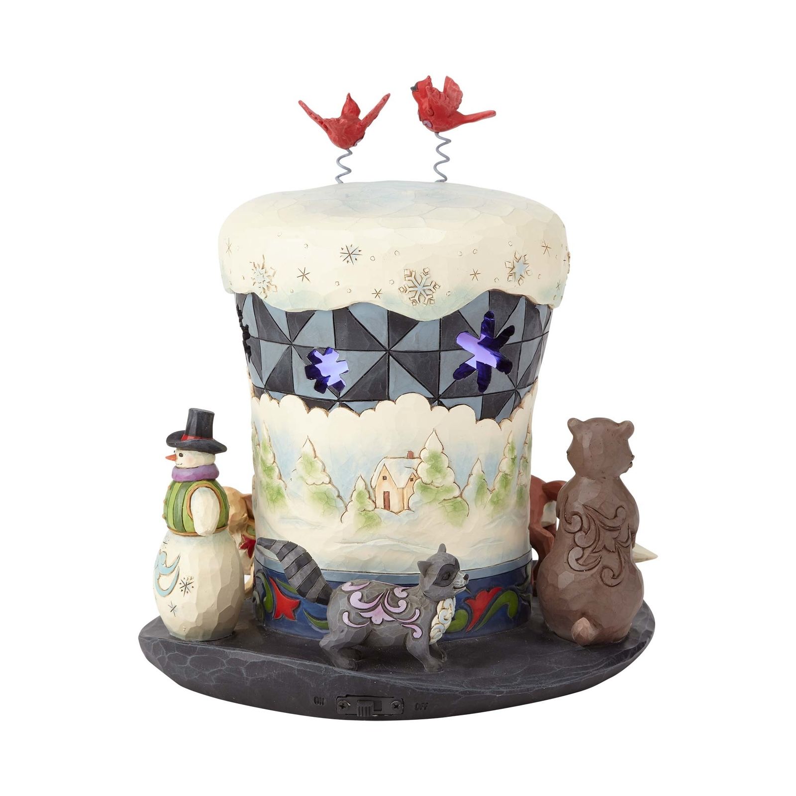 Świąteczny kapelusz CYLINDER Jim Shore LED Motyw inny