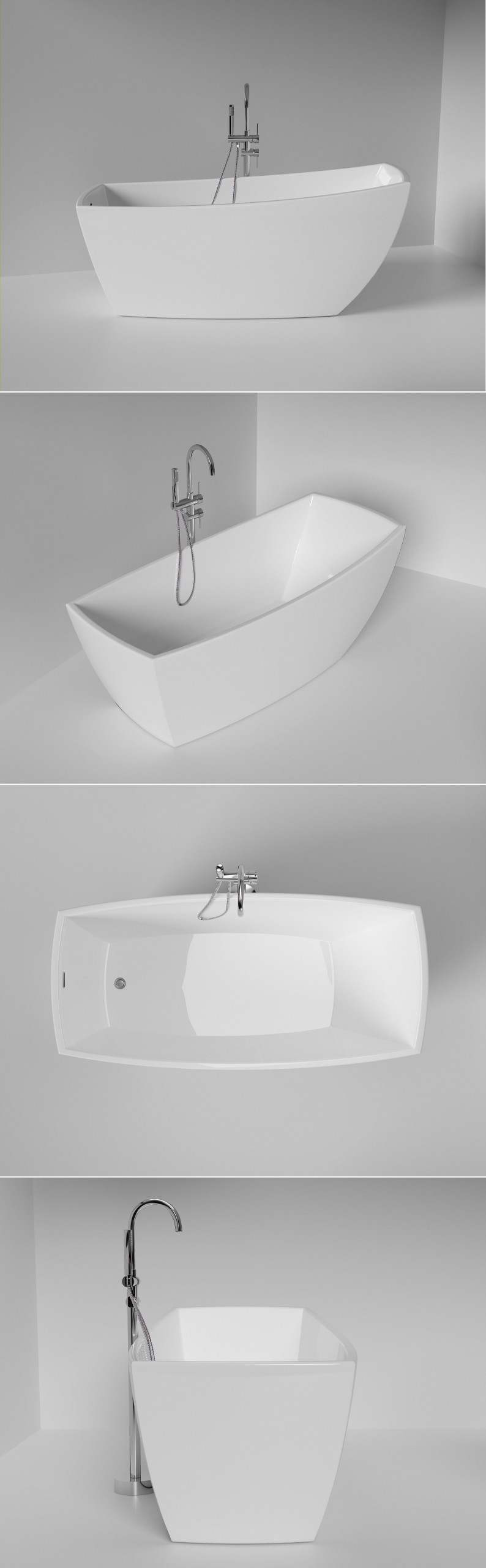 Wanna WOLNOSTOJĄCA MOLDE 170x80 + SYFON Dłuższy bok 170 cm