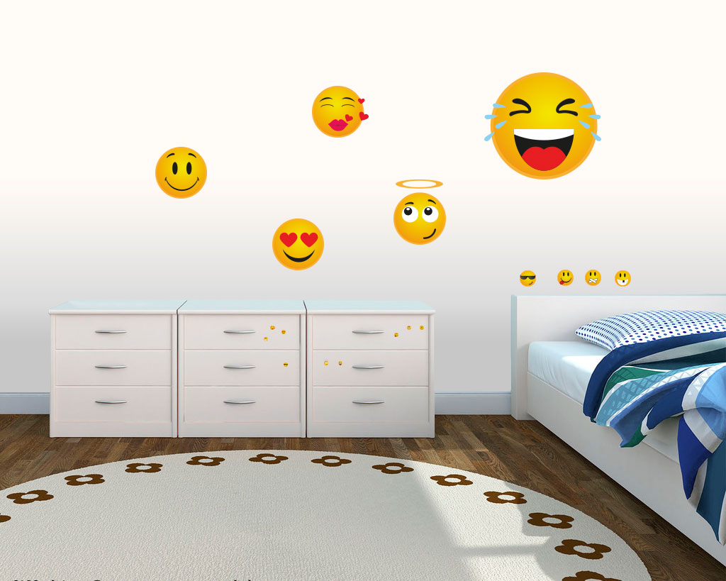 

Naklejka ścienna Emoji Emotikony Średnica 45 cm