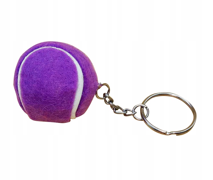 Kľúčenka prívesok ozdobný prívesok na batoh tenisová lopta fialová