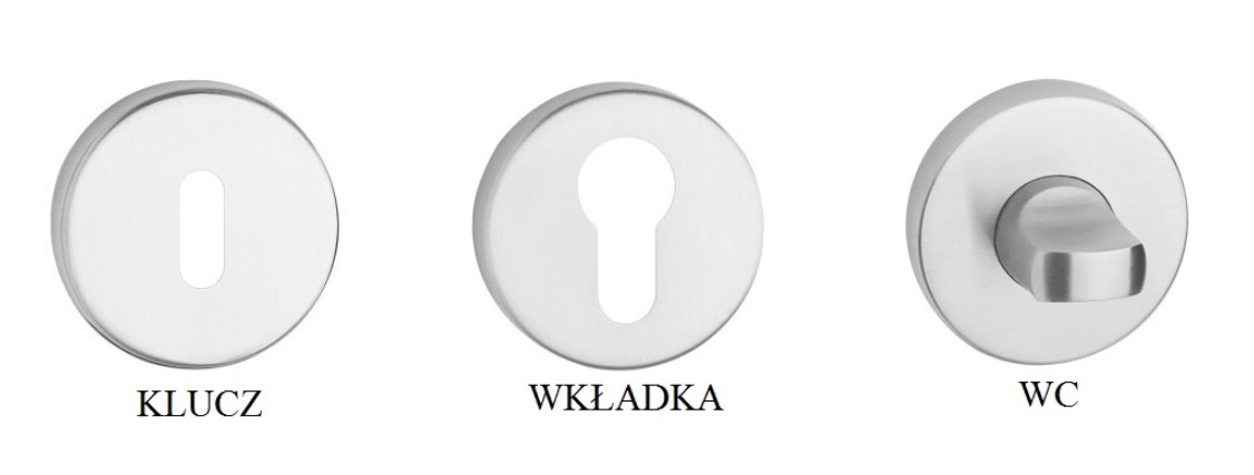KLAMKA DRZWIOWA - ELEKTRA OKRĄGŁA -STAL NIERDZEWNA Kolor satyna