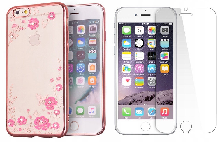 

Etui Kwiaty Diamenciki Case Do Iphone 6 6S Szkło