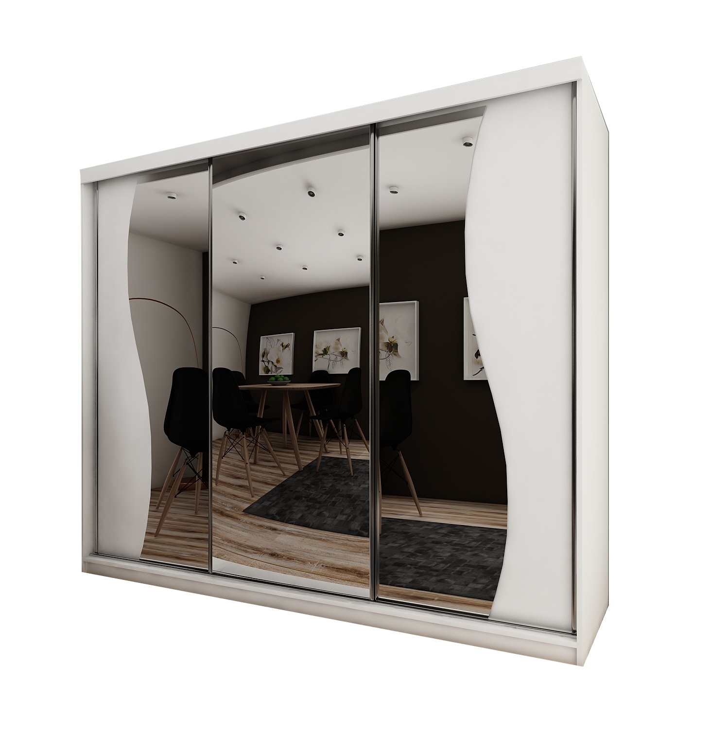 Skříň posuvná Barcelona B-8 250 Bílá Sonoma