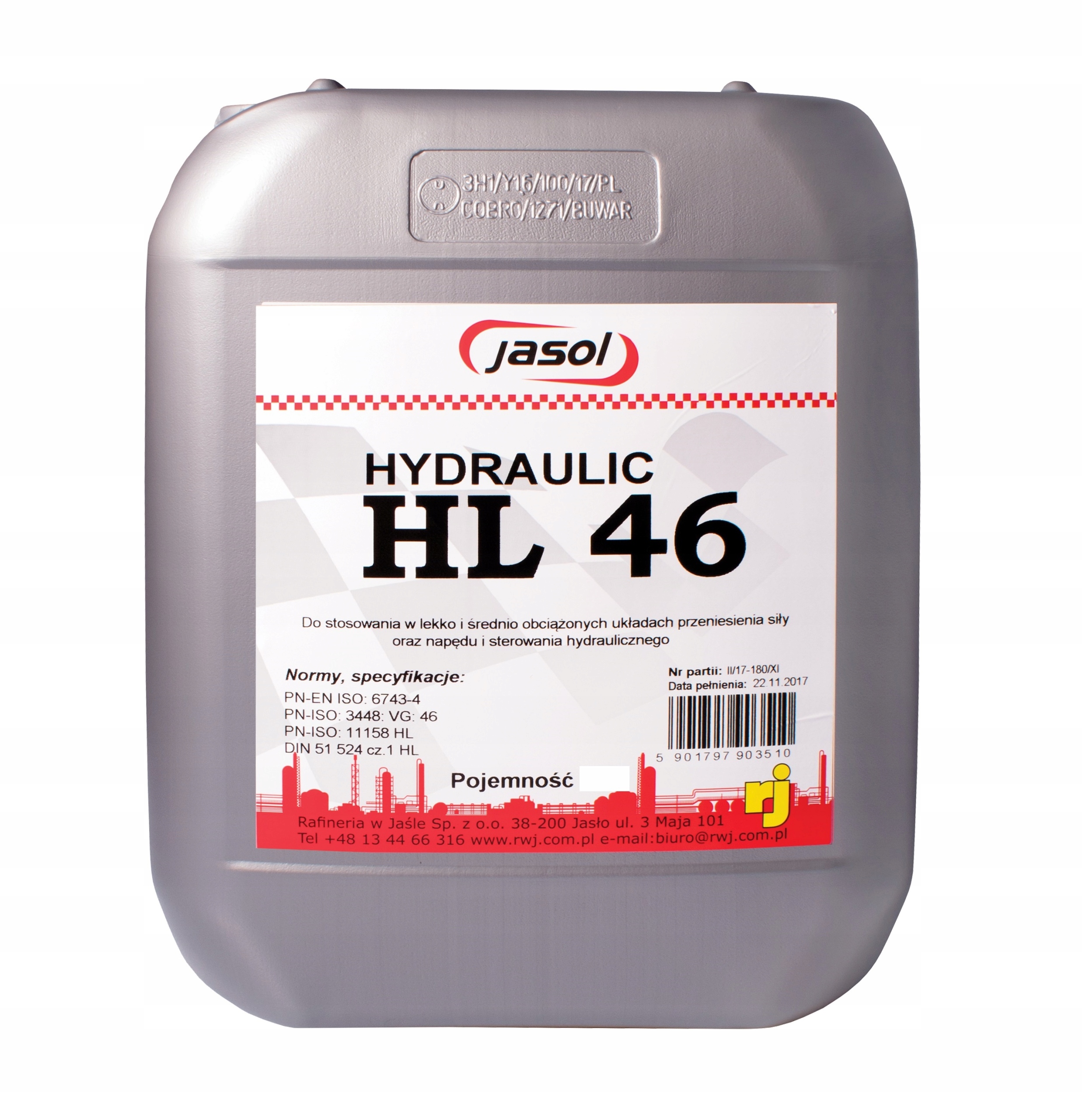 OLEJ HYDRAULICZNY HL-46 20,0L OLEJE HYDRAULICZNE