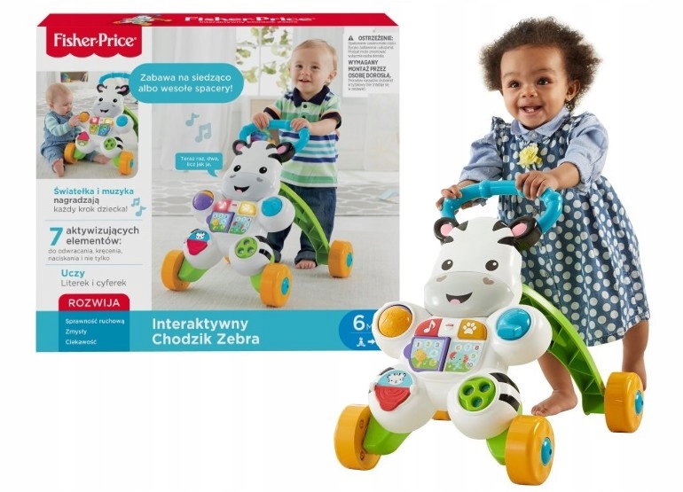 

Fisher Price Interaktywny Chodzik Zebra DPL53